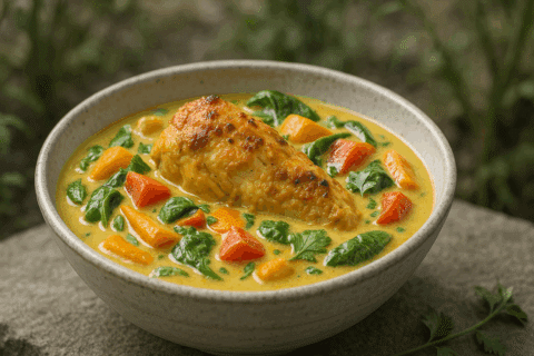 poulet curry coco