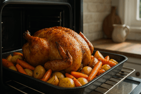 cuisson poulet au four